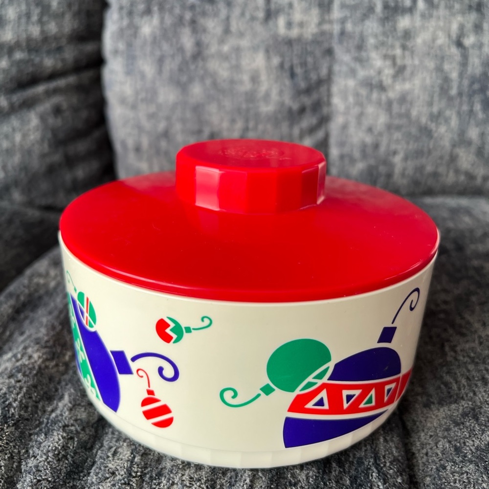 Vintage Tupperware Christmas Candy Bowl